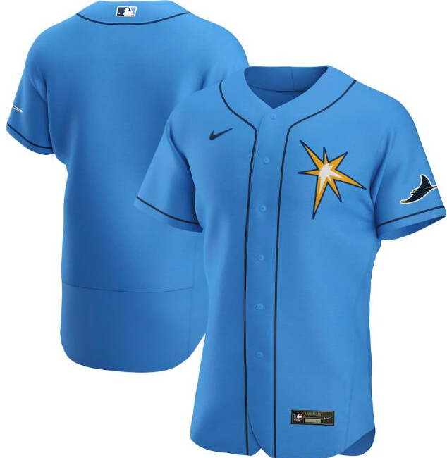 Men's Tampa Bay Rays Blank Blue Flex Base Stitched Jersey